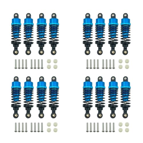 Daijianbin 16 StüCk Aluminium Legierung Stoß DäMpfer DäMpfer Set für TT-01 TT01 TT-02 TT02 1/10 RC Auto Upgrade Teile,Blau von Daijianbin