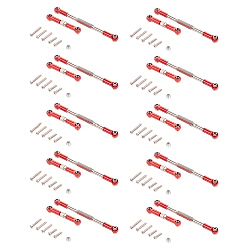 Daijianbin 20X RC Lenkung Stange CNC Bearbeitung Aluminium Legierung Lenkgestänge Satz für 1608T, Rot Daijianbin 20X RC Lenkung Stange CNC Bearbeitung Aluminium Legierung Lenkgestänge Satz für 1608T, Rot von Daijianbin