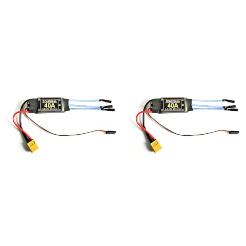 Daijianbin 2X 40A Bürstenloser Regler XT60-Stecker Langlebige RC-Spielzeugkomponenten Zubehör Geschwindigkeitsregler Motor FPV Quadcopter Hubschrauber Daijianbin 2X 40A Bürstenloser Regler XT60-Stecker Langlebige RC-Spielzeugkomponenten Zubehör Geschwindigkeitsregler Motor FPV Quadcopter Hubschrauber von Daijianbin