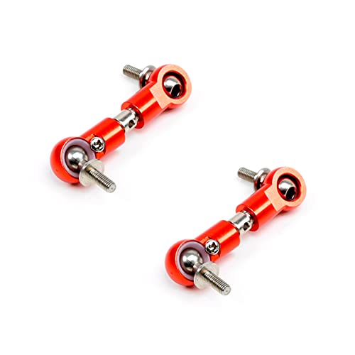 Daijianbin 2X CNC Zugstangenlenkservoarm Passend für 1/5 ROVan KM Baja 5B 5T 5SC 5Ive T Rc Auto Teile-Orange Rot von Daijianbin