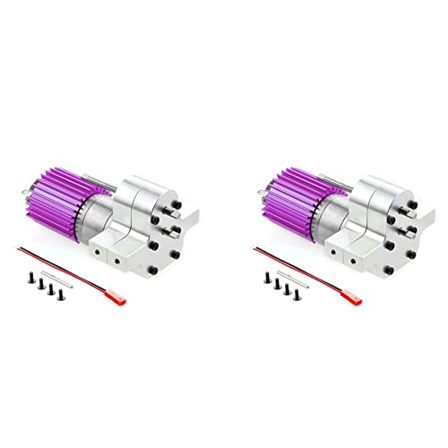 Daijianbin 2X Metall 370 Motor Getriebe Getriebe Box für C14 C24 B24 B36 MN D90 D99 MN99S RC Auto Upgrade Teile,Silber von Daijianbin