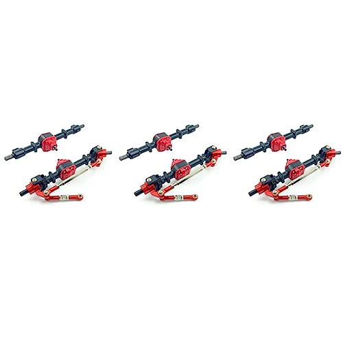 Daijianbin 3X RC Auto Vorder- und Hinterachse Komplett für MN D90 D91 D96 D99S MN90 MN96 MN99 MN99S 1/12 RC Auto Upgrade Teile,Schwarz von Daijianbin