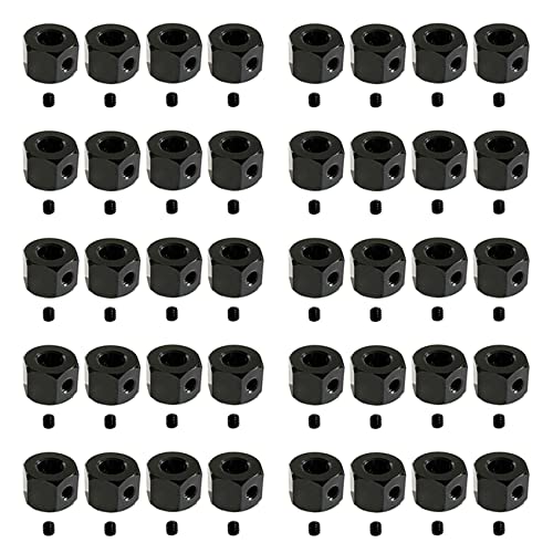 Daijianbin 40 STÜCKE 5 mm Bis 12 mm Metall Kombinierer Rad Naben Sechskant Adapter für D12 C14 C24 B14 B16 MN D90 D91 RC Auto Upgrade Teile, Schwarz von Daijianbin