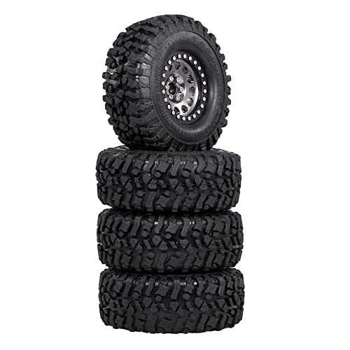 Daijianbin 8Stück Metal 2.2 Beadlock Radfelgenreifen Set für 1/10 RC Crawler Car TRX4 TRX6 Axial SCX10 RR10 Teile, von Daijianbin