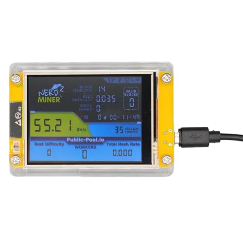 Daijianbin Bitcoin Nerd Miner V2 55-56KH/S 2,8-Display BTC Nerdminer Smart LCD-Display Crypto Solo Lottery Miner von Daijianbin