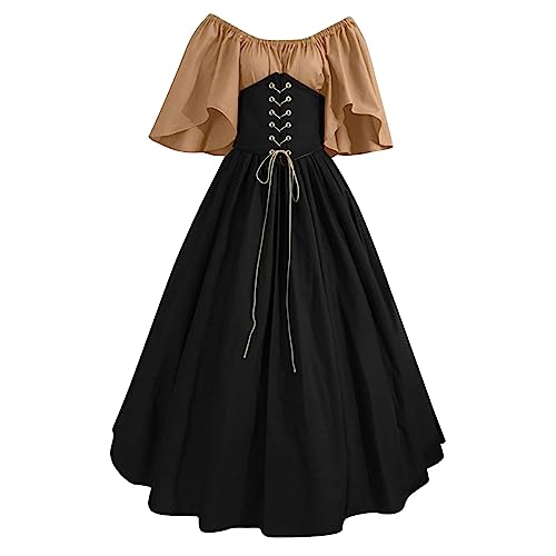 2025 Mittelalter Kleid Damen Renaissance Retro Partykleid Mittelalterliche Kleidung Dame Gothic Kleider Halloween Karneval Kostüm Vintage Maxikleid Für Halloween Gothic Kleidung Damen Unterkleid 2025 Mittelalter Kleid Damen Renaissance Retro Partykleid Mittelalterliche Kleidung Dame Gothic Kleider Halloween Karneval Kostüm Vintage Maxikleid Für Halloween Gothic Kleidung Damen Unterkleid von Daikascbny