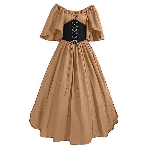 Mittelalter Kleid Damen Renaissance Retro Partykleid Mittelalter Kostüme Damen Gothic Kleider Halloween Karneval Kostüm Vintage Maxikleid Für Halloween Karneval Boho Kleidung Corsage Poncho Korsett Mittelalter Kleid Damen Renaissance Retro Partykleid Mittelalter Kostüme Damen Gothic Kleider Halloween Karneval Kostüm Vintage Maxikleid Für Halloween Karneval Boho Kleidung Corsage Poncho Korsett von Daikascbny
