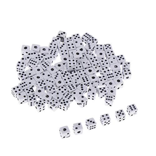 dailymall 100x 5mm Sechsseitige Würfel D6 Würfel Multi-seitig Würfel Spielwürfel von Daily Mall