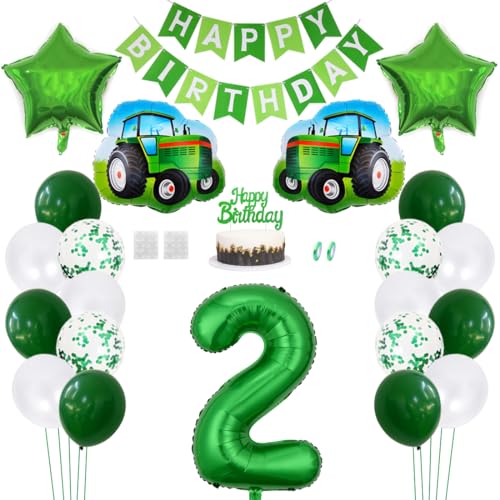 Daimay Traktor Geburtstag Deko 2 Jahre Auto Foil Balloon Happy Birthday Banner Trecker Luftballons Bauernhof Geburtstagsdeko Grün Folienballon Traktor Bagger Tortendeko für Jungen Party Dekoration Daimay Traktor Geburtstag Deko 2 Jahre Auto Foil Balloon Happy Birthday Banner Trecker Luftballons Bauernhof Geburtstagsdeko Grün Folienballon Traktor Bagger Tortendeko für Jungen Party Dekoration von Daimay