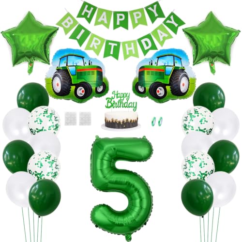 Daimay Traktor Geburtstag Deko 5 Jahre Auto Foil Balloon Happy Birthday Banner Trecker Luftballons Bauernhof Geburtstagsdeko Grün Folienballon Traktor Bagger Tortendeko für Jungen Party Dekoration Daimay Traktor Geburtstag Deko 5 Jahre Auto Foil Balloon Happy Birthday Banner Trecker Luftballons Bauernhof Geburtstagsdeko Grün Folienballon Traktor Bagger Tortendeko für Jungen Party Dekoration von Daimay