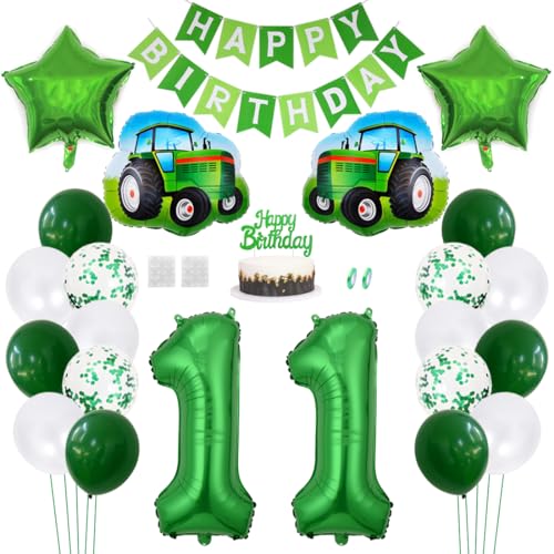 Daimay Traktor Geburtstag Deko 11 Jahre Auto Foil Balloon Happy Birthday Banner Trecker Luftballons Bauernhof Geburtstagsdeko Grün Folienballon Traktor Bagger Tortendeko für Jungen Party Dekoration Daimay Traktor Geburtstag Deko 11 Jahre Auto Foil Balloon Happy Birthday Banner Trecker Luftballons Bauernhof Geburtstagsdeko Grün Folienballon Traktor Bagger Tortendeko für Jungen Party Dekoration von Daimay