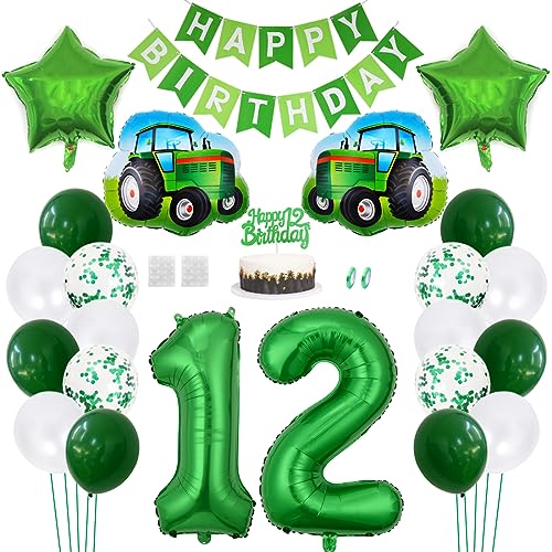 Daimay Traktor Geburtstag Deko 12 Jahre Auto Foil Balloon Happy Birthday Banner Trecker Luftballons Bauernhof Geburtstagsdeko Grün Folienballon Traktor Bagger Tortendeko für Jungen Party Dekoration Daimay Traktor Geburtstag Deko 12 Jahre Auto Foil Balloon Happy Birthday Banner Trecker Luftballons Bauernhof Geburtstagsdeko Grün Folienballon Traktor Bagger Tortendeko für Jungen Party Dekoration von Daimay