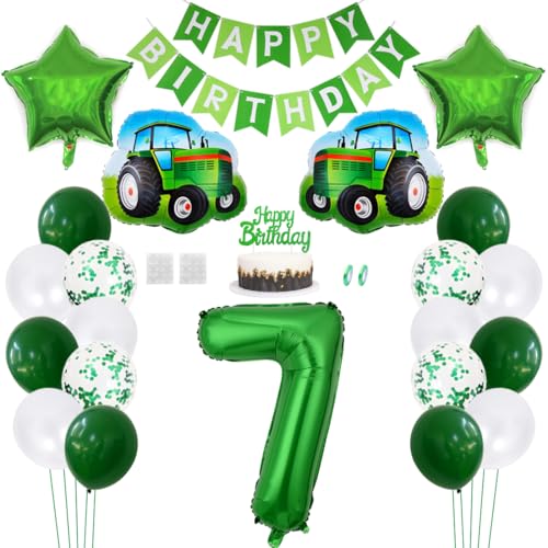 Daimay Traktor Geburtstag Deko 7 Jahre Auto Foil Balloon Happy Birthday Banner Trecker Luftballons Bauernhof Geburtstagsdeko Grün Folienballon Traktor Bagger Tortendeko für Jungen Party Dekoration Daimay Traktor Geburtstag Deko 7 Jahre Auto Foil Balloon Happy Birthday Banner Trecker Luftballons Bauernhof Geburtstagsdeko Grün Folienballon Traktor Bagger Tortendeko für Jungen Party Dekoration von Daimay