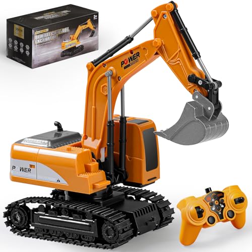 Daioller Ferngesteuerter Bagger, RC-Hydraulikbagger Spielzeug für Kinder, wiederaufladbarer Bagger mit Metallschaufel, Grabungsspielzeug für Kleinkinder, One-Touch-Demo/Licht/60+ Min Daioller Ferngesteuerter Bagger, RC-Hydraulikbagger Spielzeug für Kinder, wiederaufladbarer Bagger mit Metallschaufel, Grabungsspielzeug für Kleinkinder, One-Touch-Demo/Licht/60+ Min von Daioller