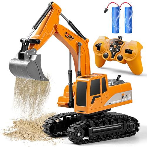 Daioller Ferngesteuerter Bagger ab 3 4 5 6 Jahre, Elektrischer Bagger mit Metall Schaufel/Licht/Sound/360° Drehung, Hydraulischer Rc Digger Spielzeug für Kinder Daioller Ferngesteuerter Bagger ab 3 4 5 6 Jahre, Elektrischer Bagger mit Metall Schaufel/Licht/Sound/360° Drehung, Hydraulischer Rc Digger Spielzeug für Kinder von Daioller