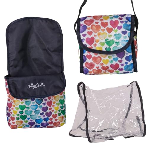 Daisy Chain Zipp-Puppenbuggy – Zubehörpaket (Rainbow Hearts) von Daisy Chain