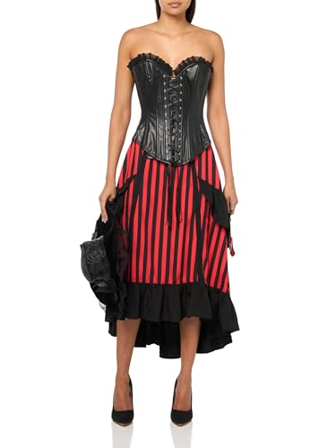 Daisy corsets Damen-Korsett-Kostüm, obere Schublade, Schwarz/Rot gestreift, Schwarz/Rot, XL Daisy corsets Damen-Korsett-Kostüm, obere Schublade, Schwarz/Rot gestreift, Schwarz/Rot, XL von Daisy Corsets
