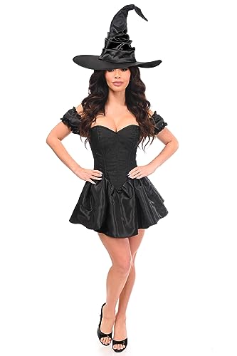 Daisy corsets Damenkostüm mit oberer Schublade, 2-teiliges Hexen-Korsett-Kostüm, Erwachsenengröße, Schwarz, 5XL Große Größen von Daisy Corsets