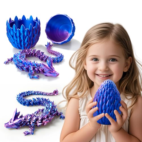3D-gedruckter Drache, Dracheneier mit Drachen im Inneren, Drachenei-Spielzeug, 30,5 cm, voller beweglicher Kristall, 3D-Drache für St. Patrick's Day und Osterei-Geschenke 3D-gedruckter Drache, Dracheneier mit Drachen im Inneren, Drachenei-Spielzeug, 30,5 cm, voller beweglicher Kristall, 3D-Drache für St. Patrick's Day und Osterei-Geschenke von Dak Haan