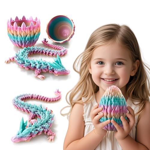 Dak Haan 3D-gedruckter Drache, Dracheneier mit Drachen im Inneren, Drachenei-Spielzeug, 30,5 cm, voller beweglicher Kristall, 3D-Drache für St. Patrick's Day und Osterei-Geschenke Dak Haan 3D-gedruckter Drache, Dracheneier mit Drachen im Inneren, Drachenei-Spielzeug, 30,5 cm, voller beweglicher Kristall, 3D-Drache für St. Patrick's Day und Osterei-Geschenke von Dak Haan