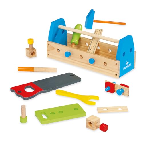 Dal 54109 U-Bahn Werkzeugkasten aus Holz für Kinder, Mehrfarbig Dal 54109 U-Bahn Werkzeugkasten aus Holz für Kinder, Mehrfarbig von Dal Negro