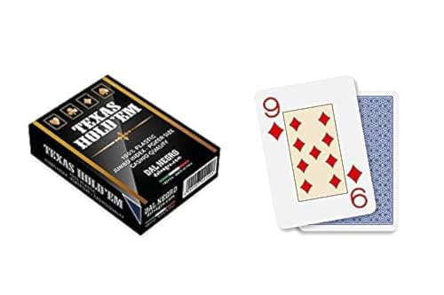 Dal – Deck of Professional Poker Cards Texas Hold'em Casino Qualität, plastifiziert und wasserdicht, 1 Deck mit 55 Jumbo-Index mit Jolly, Blauer Rückseite, hergestellt in Italien Dal – Deck of Professional Poker Cards Texas Hold'em Casino Qualität, plastifiziert und wasserdicht, 1 Deck mit 55 Jumbo-Index mit Jolly, Blauer Rückseite, hergestellt in Italien von Dal Negro