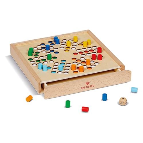 Dal Negro - Ludo für sechs Spieler, Holz Brettspiel für die ganze Familie ab 9 Jahren Dal Negro - Ludo für sechs Spieler, Holz Brettspiel für die ganze Familie ab 9 Jahren von Dal Negro