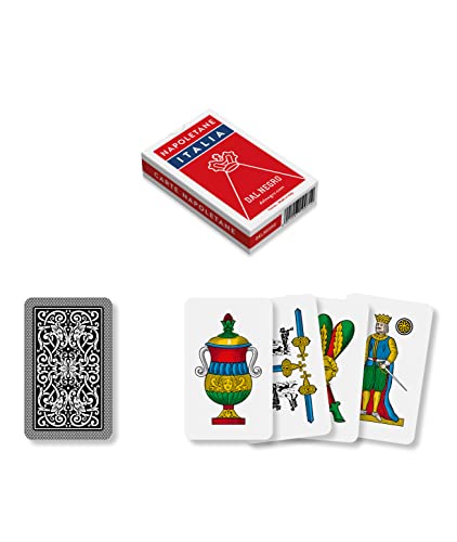 Dal 10071 - Neapolitanische Italien Regionale Spielkarten, Federmäppchen rot, ab 3 Jahren von Dal Negro
