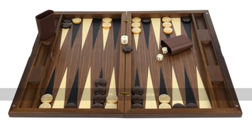 Dal Negro 19inch Wooden Backgammon Set - Luxury Backgammon Set with Decorative Walnut Case with Accessories - Large 19inch Backgammon Board Dal Negro 19inch Wooden Backgammon Set - Luxury Backgammon Set with Decorative Walnut Case with Accessories - Large 19inch Backgammon Board von Dal Negro