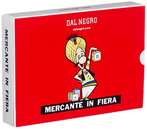 Dal Negro 90004 - Meretta aus Eierholz, rotes Federmäppchen, Spielkarten von Dal Negro