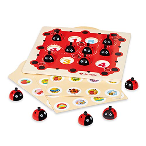 Dal - Ladybugs Memo, klassisches Holz-Memory-Spielzeug, geeignet für Kinder ab 4 Jahren. von Dal Negro