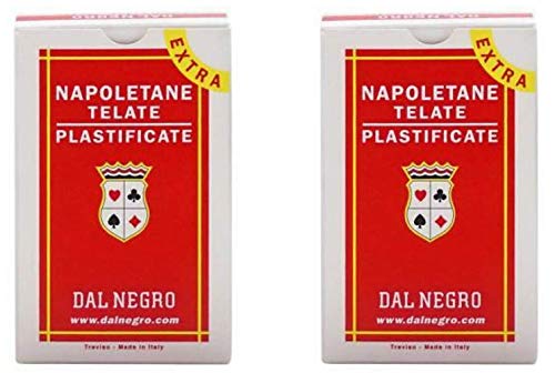 Dal Negro Napoletane Italienische Spielkarten, rote Hülle, 2 Stück Dal Negro Napoletane Italienische Spielkarten, rote Hülle, 2 Stück von Dal Negro