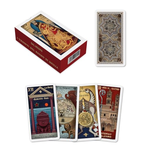 Dal - Tarot Die Triumph des Königreichs Sizilien von Paolo Asaro. Traditionelles Tarot-Deck für komplette und hochwertige Kartenspiel, für Anfänger und Fortgeschrittene. Dal - Tarot Die Triumph des Königreichs Sizilien von Paolo Asaro. Traditionelles Tarot-Deck für komplette und hochwertige Kartenspiel, für Anfänger und Fortgeschrittene. von Dal Negro