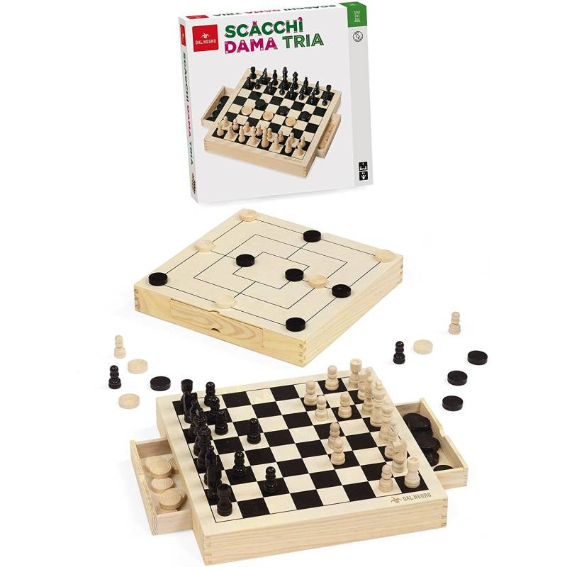 Gioco da Tavolo Dal Negro Scacchi Dama Tria Gioco da Tavolo Dal Negro Scacchi Dama Tria von Dal Negro