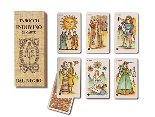 Ideacasa Kunststoffbeschichtete Tarock-Karten aus der Zukunft 78 Indovino, klassische Anleitung von Dal Negro