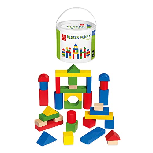 aus Negro 53961-Secktüre Funny Blocks Holz 35 Stück, 53961 aus Negro 53961-Secktüre Funny Blocks Holz 35 Stück, 53961 von Dal Negro