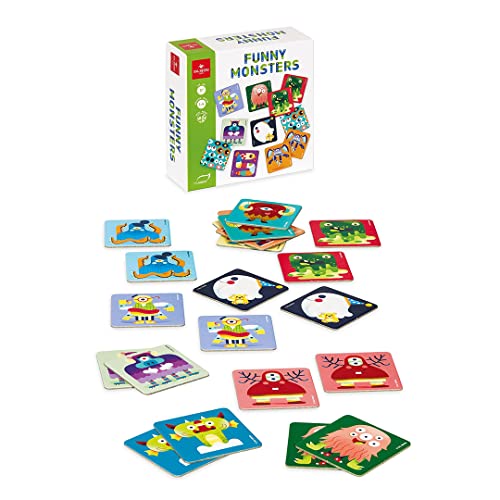 Dal - Funny Monsters, umweltfreundliches Memory-Kartenspiel, geeignet für Kinder von 3+, 1 bis 4 Spieler von Dal Negro