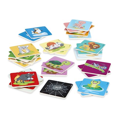 Dal - Memo Animals, Watch Out The Spider. Holz-Memory-Spiel mit 32 Karten. Geeignet für Kinder 3+ von Dal Negro