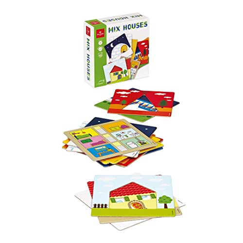 Dal - Mix Houses, umweltfreundliches Kartenspiel, geeignet für Kinder 3+, 1 bis 5 Spieler von Dal Negro