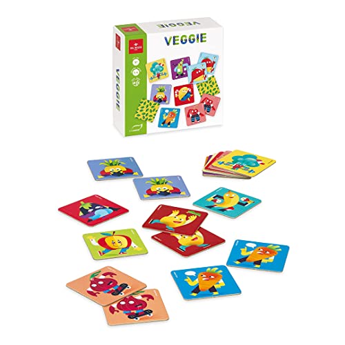 Dal - Veggie, umweltfreundliches Memory-Kartenspiel, geeignet für Kinder von 3+, 1 bis 4 Spieler von Dal Negro