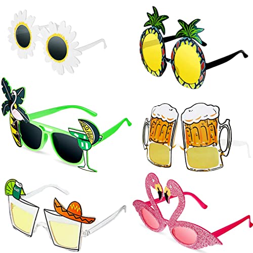 Dalettu 6 Stück Party Brille, Strandparty Sonnenbrillen, Hawaiian Tropical Brille Set, Kostüm Party Brille, Lustige Party Brillen für Strand Thema Dekoration, Party Zubehör, Fasching, Foto Requisiten Dalettu 6 Stück Party Brille, Strandparty Sonnenbrillen, Hawaiian Tropical Brille Set, Kostüm Party Brille, Lustige Party Brillen für Strand Thema Dekoration, Party Zubehör, Fasching, Foto Requisiten von Dalettu