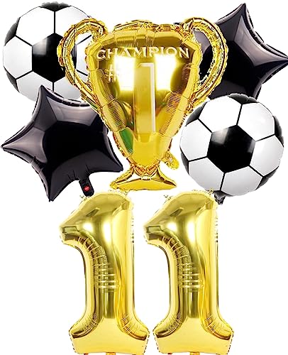 Dalettu Fußball 11. Geburtstag Deko Junge, Luftballons Fußball Geburtstagsdeko 11 Jahre Kinder, Gold Riesen Folienballon Zahlen 11, Fußball Thema 11 Jahr Kindergeburtstag Party Deko Luftballons Dalettu Fußball 11. Geburtstag Deko Junge, Luftballons Fußball Geburtstagsdeko 11 Jahre Kinder, Gold Riesen Folienballon Zahlen 11, Fußball Thema 11 Jahr Kindergeburtstag Party Deko Luftballons von Dalettu