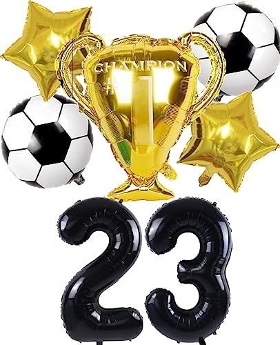 Dalettu Fußball 23. Geburtstag Deko Jahre Mann, Luftballons Fußball Geburtstagsdeko 23 Jahre Männer, Schwarz Riesen Folienballon Zahlen 23, Fußball Thema 23 Jahr Jahre Mann Party Deko Luftballons Dalettu Fußball 23. Geburtstag Deko Jahre Mann, Luftballons Fußball Geburtstagsdeko 23 Jahre Männer, Schwarz Riesen Folienballon Zahlen 23, Fußball Thema 23 Jahr Jahre Mann Party Deko Luftballons von Dalettu