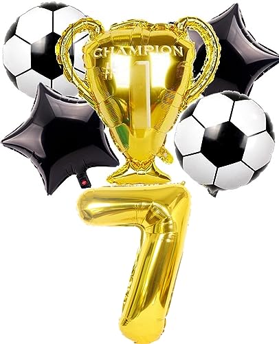 Dalettu Fußball 7. Geburtstag Deko Junge, Luftballons Fußball Geburtstagsdeko 7 Jahre Kinder, Gold Riesen Folienballon Zahlen 7, Fußball Thema 7 Jahr Kindergeburtstag Party Deko Luftballons Dalettu Fußball 7. Geburtstag Deko Junge, Luftballons Fußball Geburtstagsdeko 7 Jahre Kinder, Gold Riesen Folienballon Zahlen 7, Fußball Thema 7 Jahr Kindergeburtstag Party Deko Luftballons von Dalettu