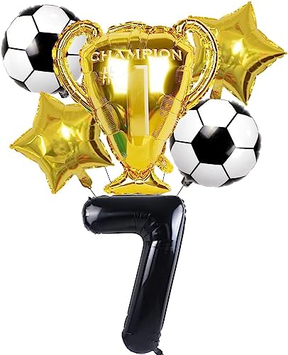 Dalettu Fußball 7. Geburtstag Deko Junge, Luftballons Fußball Geburtstagsdeko 7 Jahre Kinder, Schwarz Riesen Folienballon Zahlen 7, Fußball Thema 7 Jahr Kindergeburtstag Party Deko Luftballons Dalettu Fußball 7. Geburtstag Deko Junge, Luftballons Fußball Geburtstagsdeko 7 Jahre Kinder, Schwarz Riesen Folienballon Zahlen 7, Fußball Thema 7 Jahr Kindergeburtstag Party Deko Luftballons von Dalettu