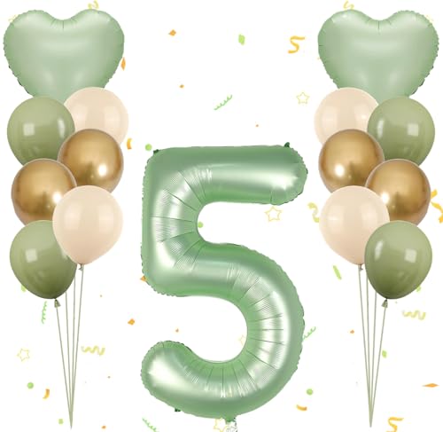 Dalettu Luftballon 5. Geburtstag Mädchen Deko, Ballons Sternenhimmel Zahl 5 Luftballon, Latexballons HellRosa Blau Lila Nummer 5 Herz Folienballon für Mädchen Kinder 5. Geburtstag Party Deko von Dalettu