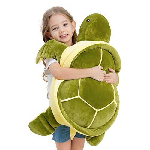 Dalmao 70cm Schildkröte Kuscheltier Groß, weiches Kuschelkissen mit Jumbo-Schildkröte, Cartoon Plüschtier Meeresschildkröte, Geschenk für Kinder Geburtstag, Ostern von Dalmao
