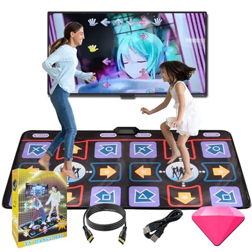 Damcoola Tanzmatte für Kinder und Erwachsene, Mehrzweck-Tanzmatte für den Fernseher, aus hochwertigem PVC-Material für Sport und Spiel, Plug and Play-Familienspiele, Geschenk für Mädchen und Jungen! von Damcoola