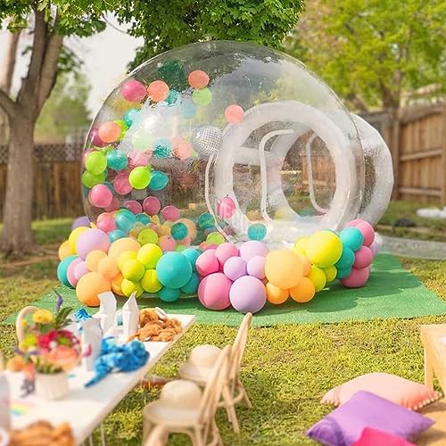 Aufblasbares Blasenhaus mit Iglu-Kuppel für den Garten, für Partys im Freien, aufblasbares Blasenhaus mit Sternenhimmel, wasserdicht, aus transparentem PVC, von DameCo