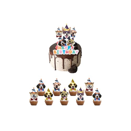 Damoff Geburtstag Haustier Hund Kuchen Topper - 25 Stück, Verschiedenfarbig - Kuchendekoration für Geburtstagsparty Damoff Geburtstag Haustier Hund Kuchen Topper - 25 Stück, Verschiedenfarbig - Kuchendekoration für Geburtstagsparty von Damoff